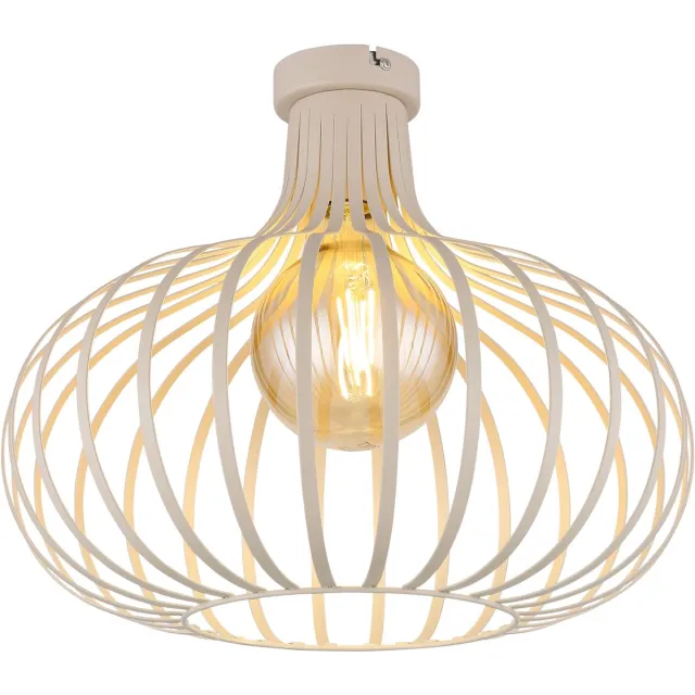 Globo Plafonniere - crème - MATEO - metaal - Ø 40cm - E27 - 63370119 - Globo
