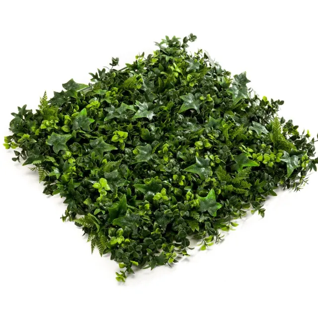 Emerald Kunst Plantenwand Garden mix UV 50x50cm - Kunstplant voor binnen Groen