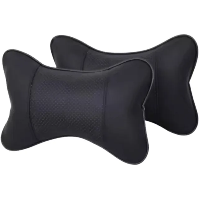 Cocho 2 Stuks Autostoel Hoofdkussen – Ergonomisch Nekkussen & Hoofdsteun – Cervicale Ondersteuning – Zwart - Auto Accessoires Black