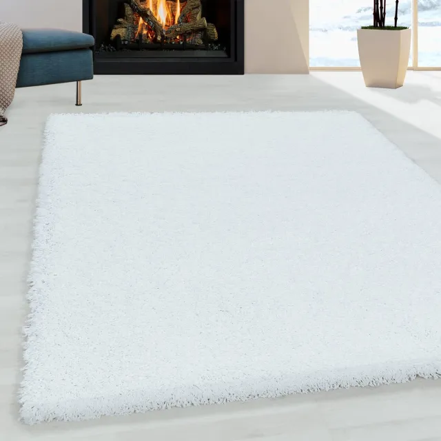Muratap Monaco Soft Shaggy Hoogpolig Vloerkleed Wit- 100X200 CM