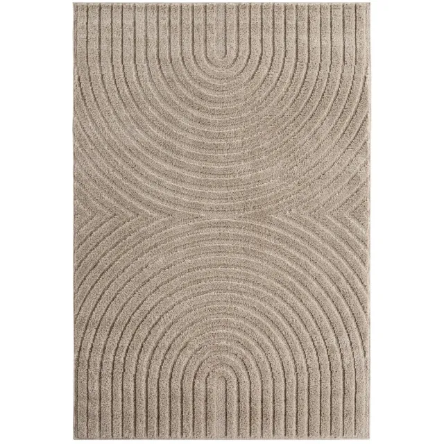 Dutch XXL Japandi Vloerkleed | Tapijt | Art | Bogen | Beige | 120x170 cm