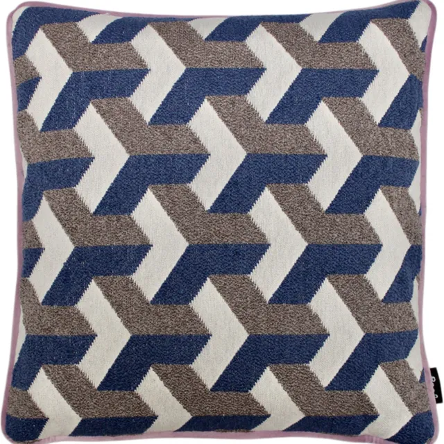 Raaf sierkussen-hoes Block blauw 50x50 cm
