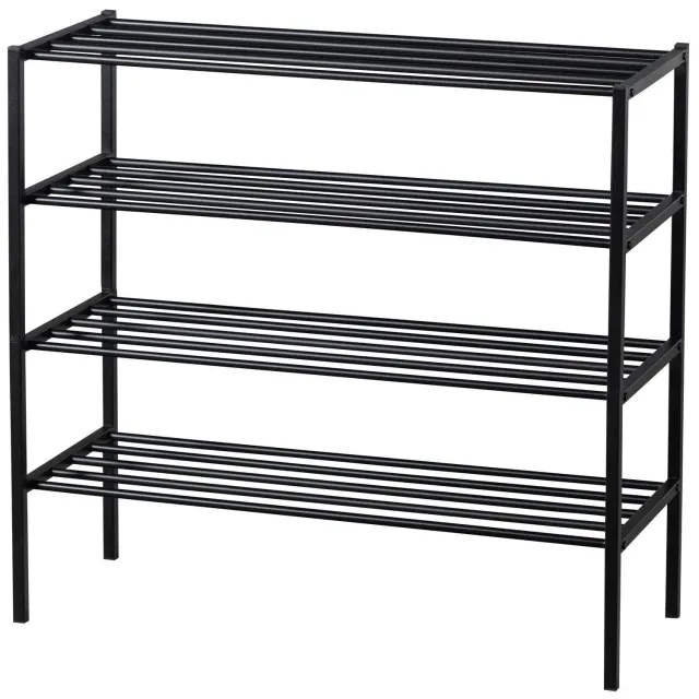 WOOOD Ferro Schoenenrek - Metaal - Zwart - 80x85x35 black