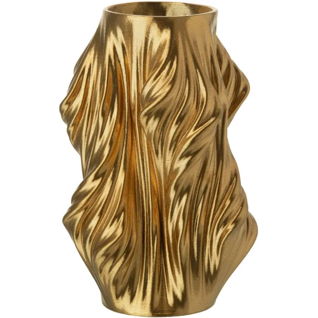 J-Line vaas 3D Print Onregelmatig - porselein - goud - small - Ø 18 cm