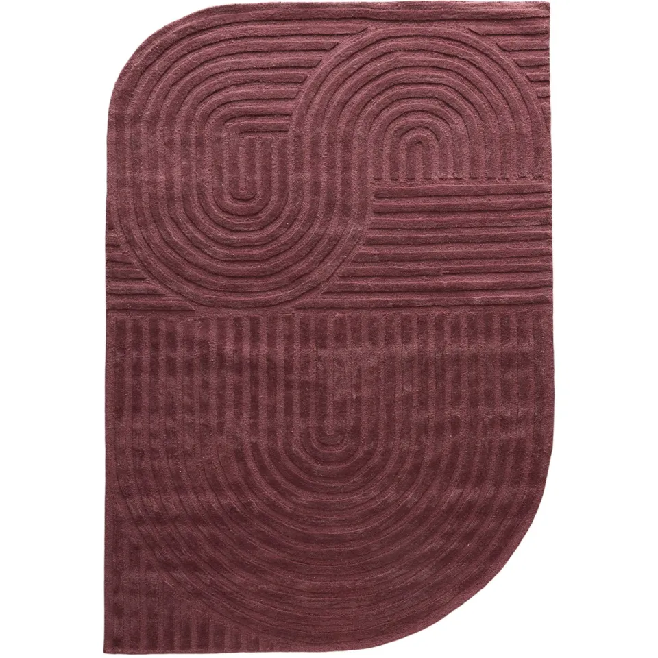 Studio LIVIT NOUS Living Rodez wollen vloerkleed bordeauxrood burgundy