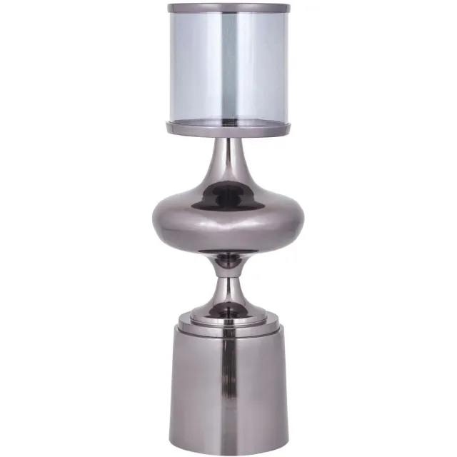 PTMD Windlicht Uvira - Zwart - 20x20x56cm