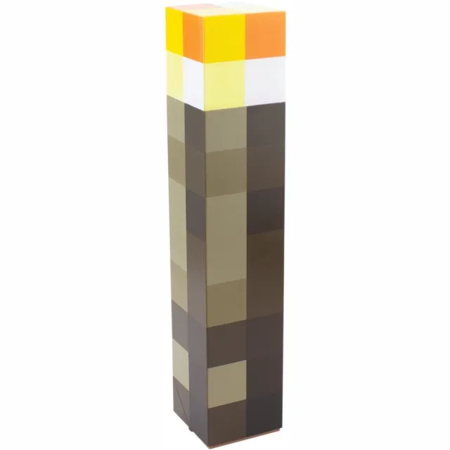 Gamers Vault Minecraft Torch Verlichting - Minecraft Lamp - Nachtlampje - LED - 4 Kleuren - USB oplaadbaar Bruin