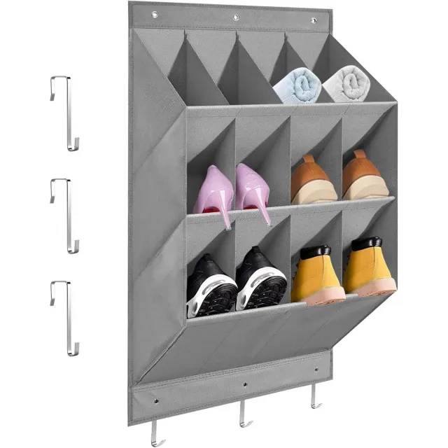 Cosensi Hangende Schoenenorganizer met 12 Roosters voor Ruimtebesparende Schoenenopslag en Woonaccessoires Any
