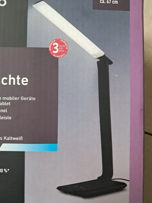livarno Home LED Bureaulamp met Touchpanel - Zwart - Met USB poort voor het opladen van apparaten - Hoogte in uitgeschoven stand: ca. 67 cm