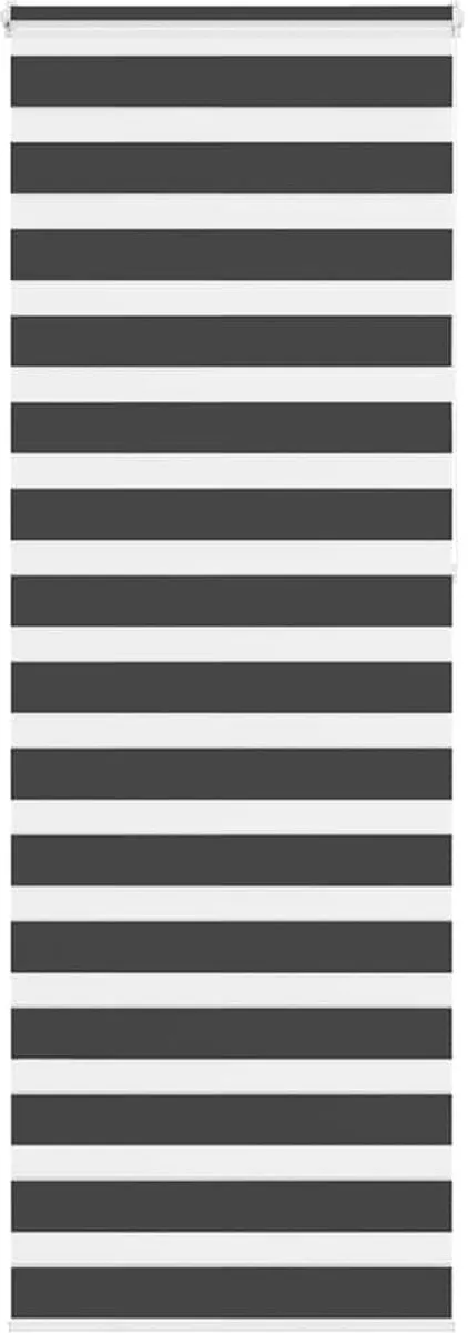 vidaXL Zebra - rolgordijn - 75x230 - cm - stofbreedte - 70,9 - cm - zwart