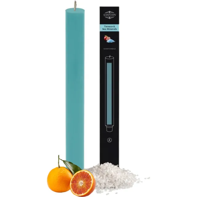 Scentchips Tarocco Sea Minerals Geurkaars - Dinerkaars - Geurkaarsen - Geurkaarsen Geschenkset - 25 Branduren