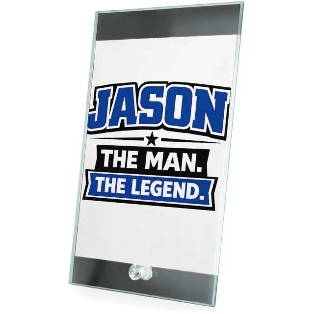 Mr Cadeautjes Glasframe 15 x 23 - design Persoonlijke heldenbadge voor een hobby of rol | cadeau wit