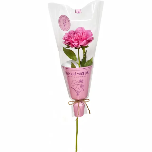 My-Moments.nl Real Touch Dahlia – Gewoon voor jou - Kunstbloem - Cadeau Roze
