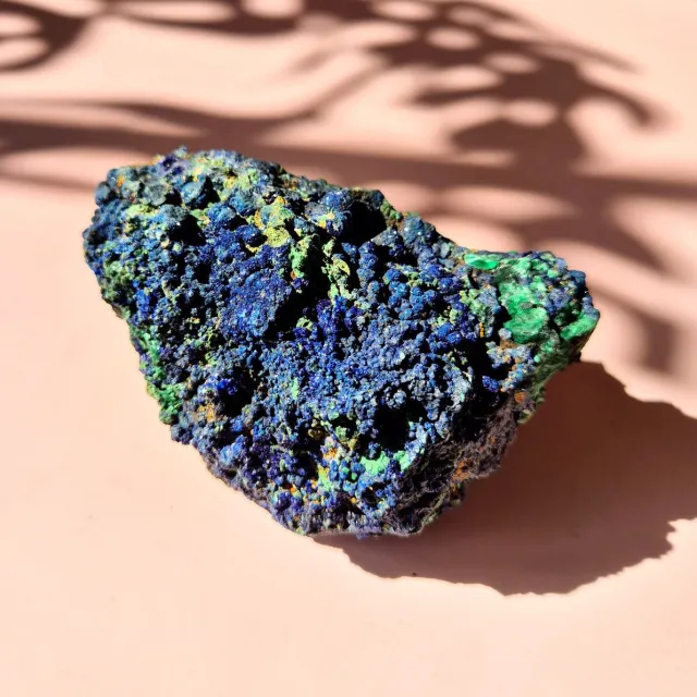 Moonlight Gemstones XL Druzy Zeldzame Azuriet-Malachiet Ruwe Schitterende Edelsteen #9 424gram – Sprankelende Natuurlijke Kracht Meerkleurig