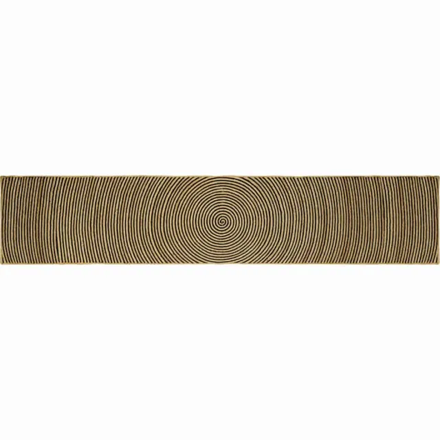 vidaXL Gebied Tapijt Naturel en Zwart 80 x 400 cm Jute
