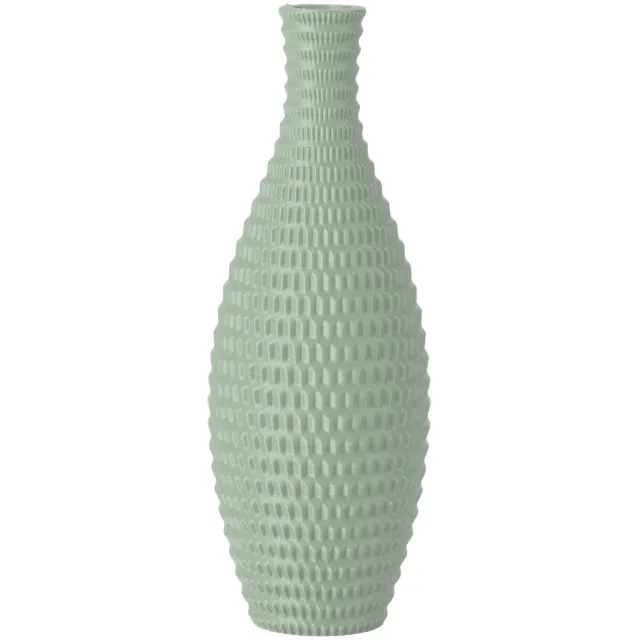 Layvo BRONTE Vaasje - Salie - D10 x H25 cm - droogbloemen vaasje - japandi - gerecycled plastic