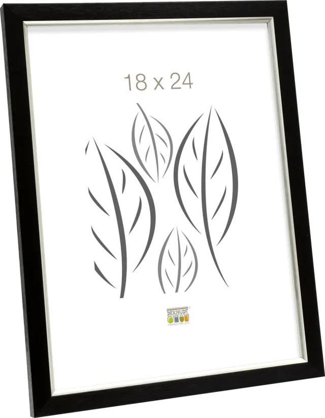 Deknudt Frames fotolijst S46AF2 - zwart met biesje - foto 18x24 cm