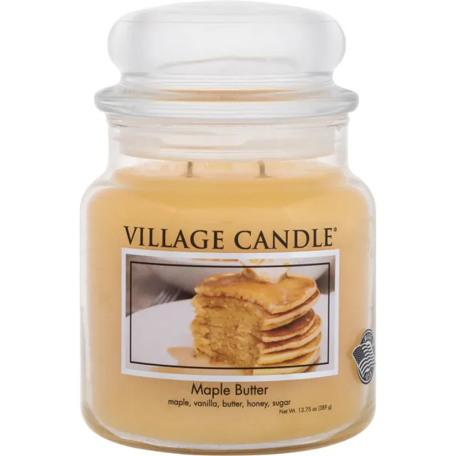 village candle Medium Jar Maple Butter Geel