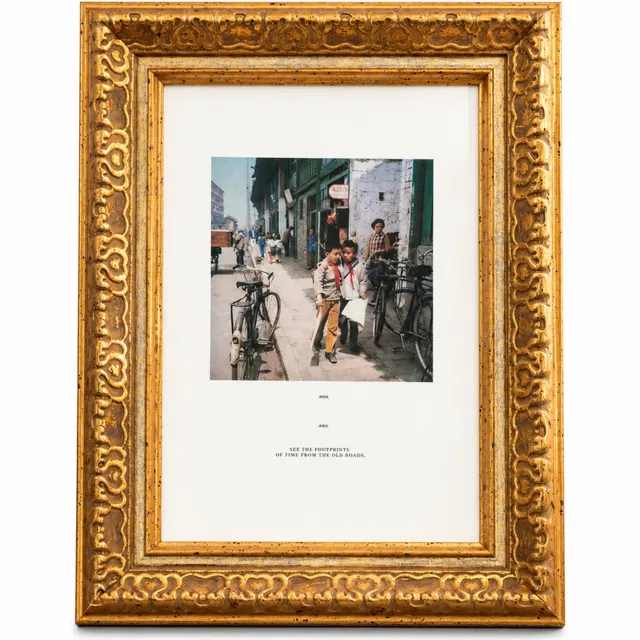 SWGOTA Fotolijst antiekgoud, binnenmaat 12,7 x 17,8 cm, rechthoekig met klassieke reliëfrand, kunsthars, 1 stuk zonder afbeelding