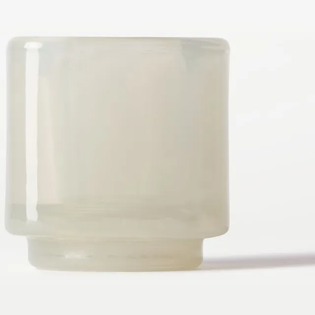 HEMA Theelichthouder ⌀7x7cm Kub glas wit (white wash)