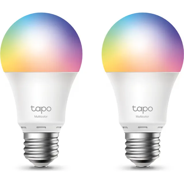 TP-Link Tapo L530E Slimme Ledlamp E27- Grote Fitting- Wit & Kleur- WiFi- 2 pack