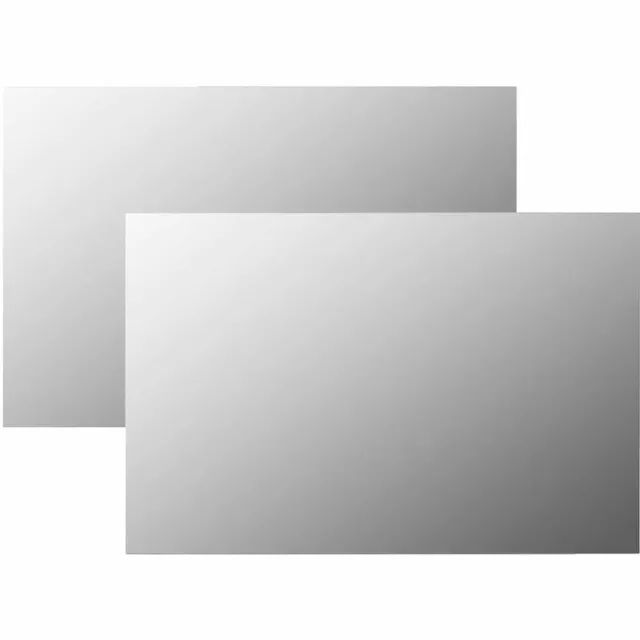 vidaXL Wandspiegels 2 st rechthoekig 60x40 cm glas Zilver