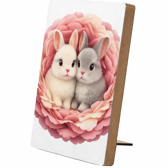 Mr Cadeautjes Glasframe/MDF 12,7 x 17,8 - design Een knusse dierenprint met een vergelijkbaar omlijstend nest | cadeau Wit