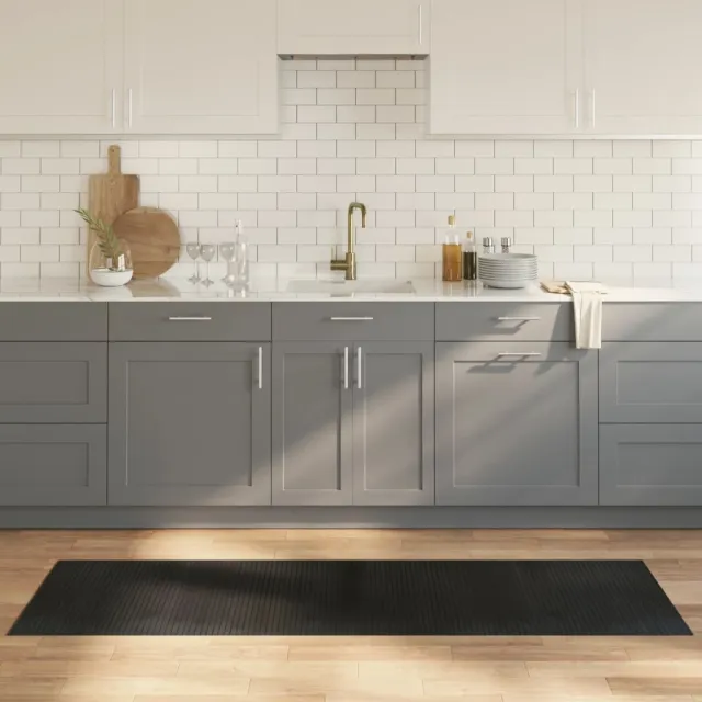 vidaXL Vloerkleed rechthoekig 60x200 cm bamboe zwart, foto 2