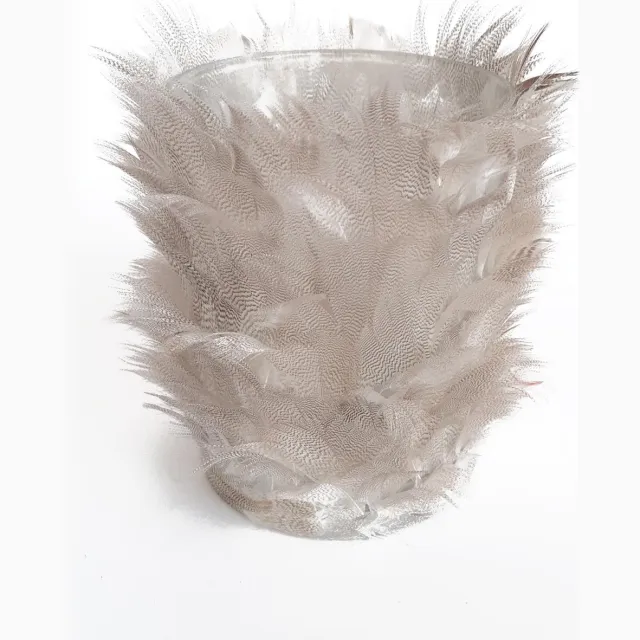 Light & Living Theelicht - Feather - Licht Grijs - Glas