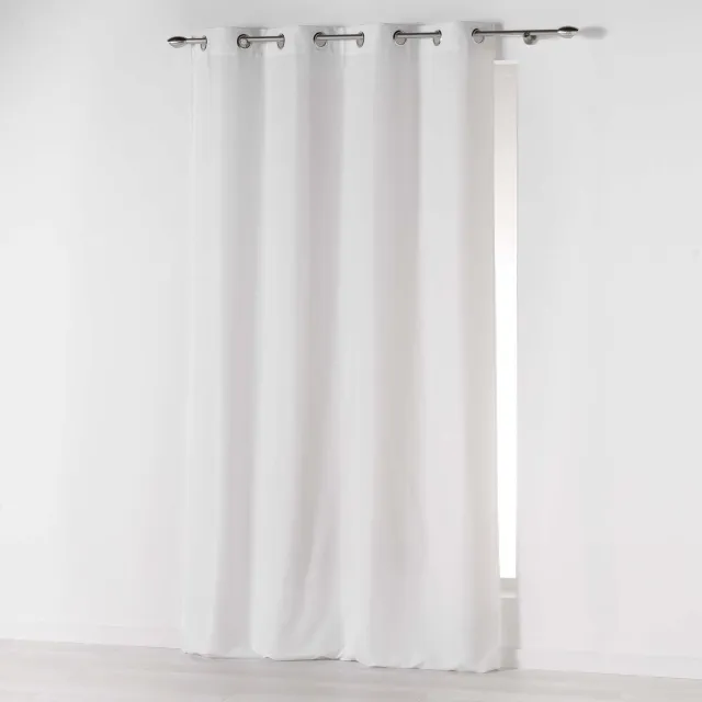 Wicotex Gordijnen-Kant en klaar- met ringen 140x260cm microfiber absolu wit