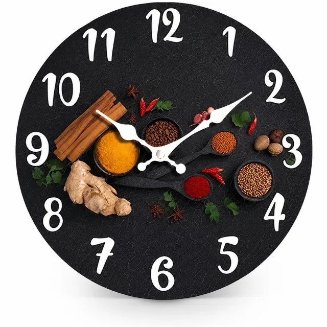 PolkaHome Moderne Wandklok – Geruisloos Uurwerk – Decoratief Design – Zwart – 30 cm