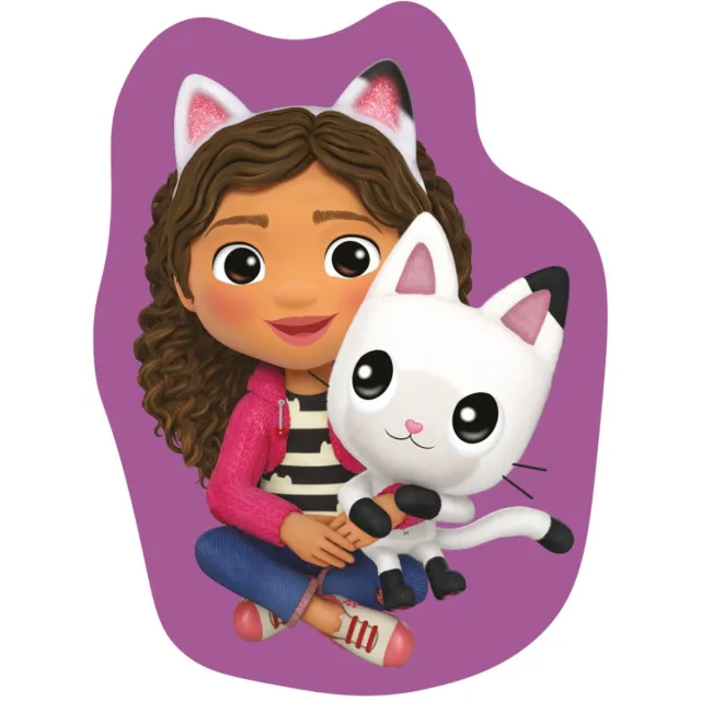 Gabby's Poppenhuis Gabby's Dollhouse sierkussen - Kat - 40 cm Paars