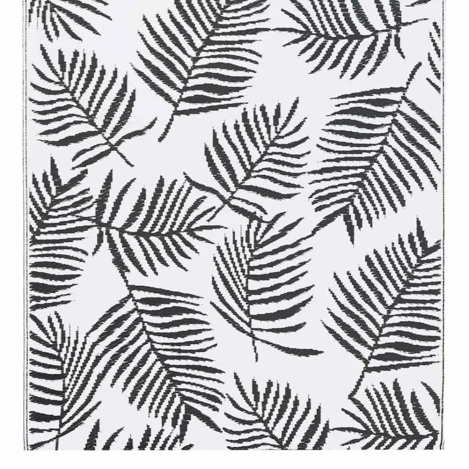 vidaXL Buitenkleed ARAKIL 160x230 cm PP wit en zwart, foto 4