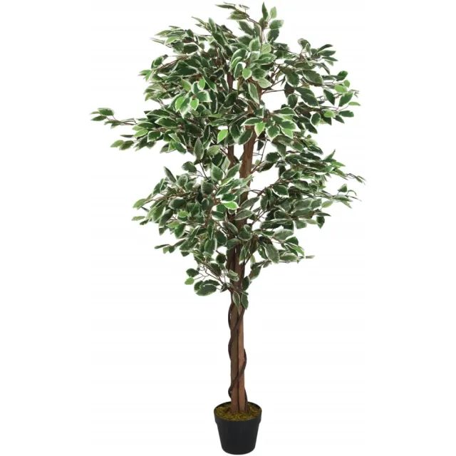 vidaXL Kunstplant ficus 378 bladeren 80 cm groen