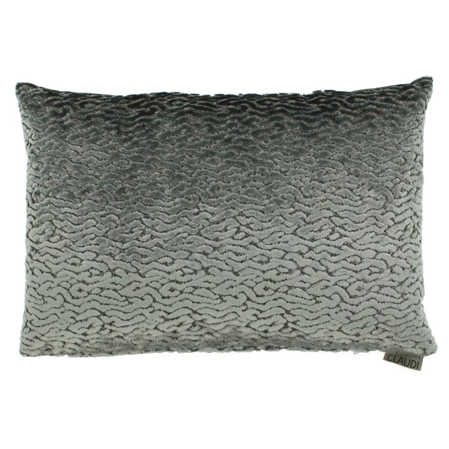 Claudi sierkussen Taddeo - Steel/Green - 45x45 cm blauw