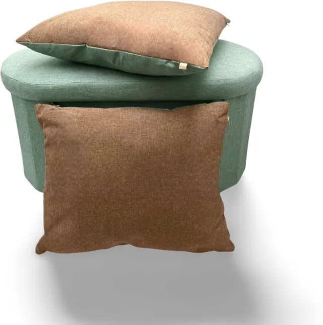 Concepts Kussen - Sierkussen - Kussen met vulling - Tweezijdig - Munt- Beige - Rechthoekig- 38 x 49 Taupe/Mint