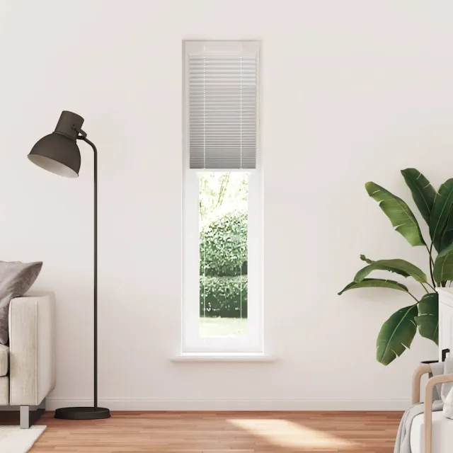 vidaXL Plissé rolgordijn 45x200 cm stofbreedte 44,4 cm polyester grijs