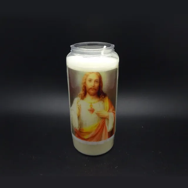 Partijhandel RODO Noveenkaars Heilige Man 009 - 6 dagen brander (5 stuks) wit