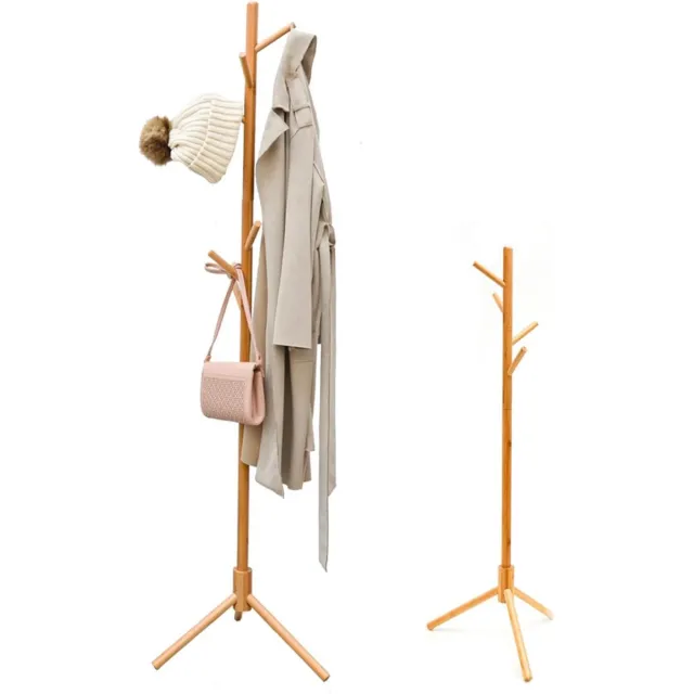 DailySupplies® Kapstok Staand - Garderoberek - Kledingrek Haken- Industrieel natuurlijk