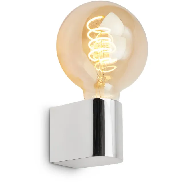 Briloner Donga - LED Retro Spiegellamp - spiegelverlichting badkamer - buiten wandlamp - E27 fitting - chroom - 4.5 x 8 x 9.5 cm