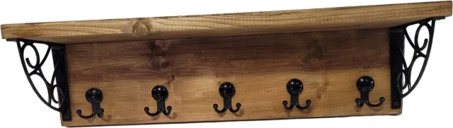 Style wood Stylewood-Steigerhout-Wand-Kapstok bruin