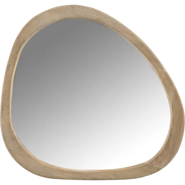 J-Line spiegel Onregelmatig - hout - small - Ø 64 cm Naturel
