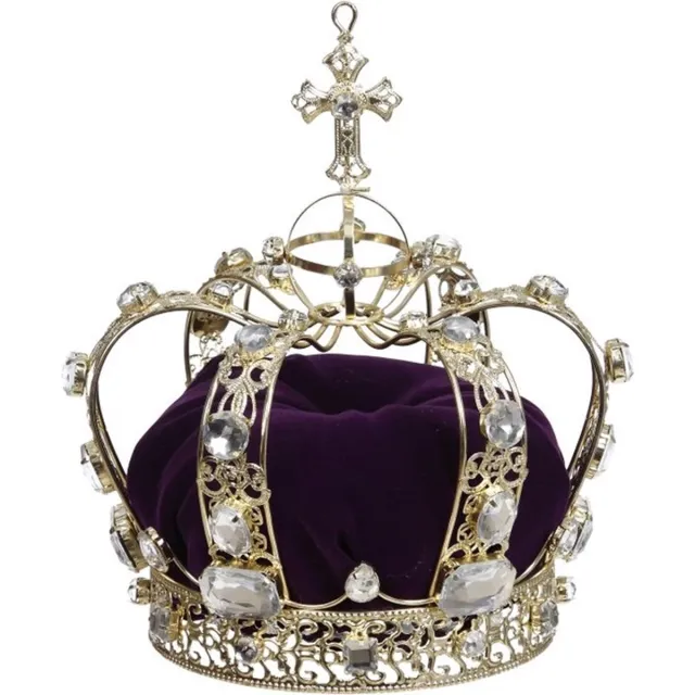 Goodwill Kerstbal-Jewel-Kroon-Piek Parel - Goud-Rood Lengte - 20 Cm