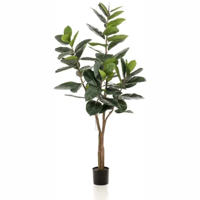 Emerald Kunstboom Ficus Elastica 180cm - Kunstplant voor binnen Groen
