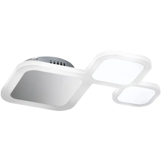 Wofi LED design plafondlamp woonkamer eetkamer verlichting chroom spot armatuur DIMMABLE WOFI 9630.03.01.6000 zilver