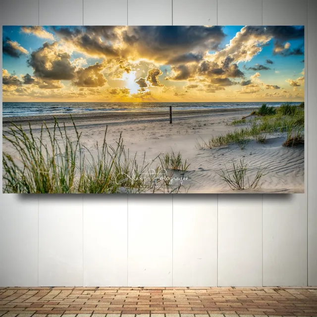 Alex F Fotografie Foto op Canvas - Strand AlexF025 – Formaat 120 x 70cm - Wanddecoratie - Muurdecoratie woonkamer - Slaapkamer decoratie - Kamer accessoires - Schilderijen op canvas multi