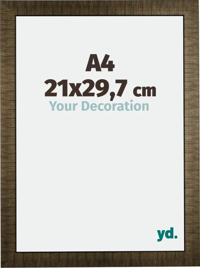 yd. Your Decoration - Fotolijst A4 21x 29,7 cm - Hout - Champagne Geborsteld - Leeds