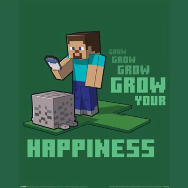 Pyramid Poster Minecraft - Grow Your Happinenss 40x50cm Divers