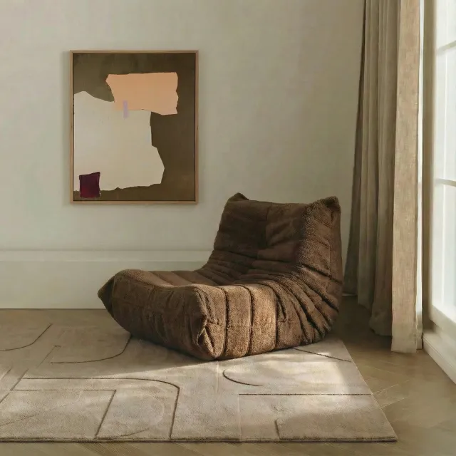 MrCarpet Vloerkleed Scandinavisch taupe hoog/laag donna 160 x 230cm Mrcarpet
