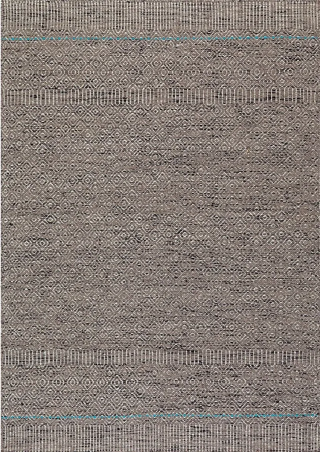 Padiro elegant laagpolig vloerkleed - donkerbeige - vintage patroon - voor vloerverwarming - van viscose en wol